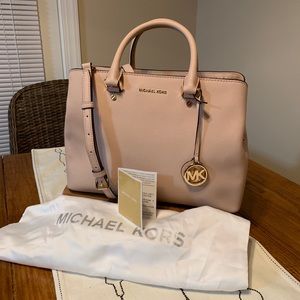 NWOT MK Savannah Large Soft Pink Satchel